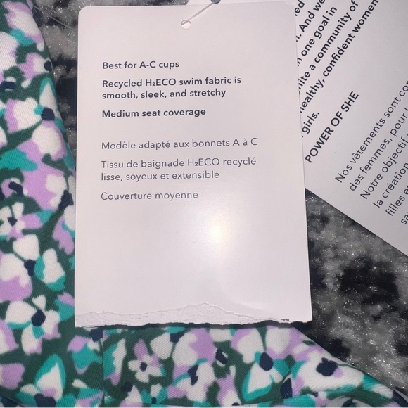 NWT Athleta Hermosa One Piece Swimsuit Floral Print Camo Flora Gables Medium - Picture 9 of 11